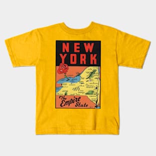 New York - The Empire State Window / Luggage Decal - 1950s Kids T-Shirt